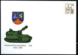 Bund PU114 C1/003-II Privat-Umschlag PANZERHAUBITZE M 109 G Lahnstein 1979 - Enveloppes Privées - Neuves