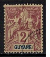 GUYANE      N°  YVERT    31   OBLITERE       ( O   2/63 ) - Oblitérés