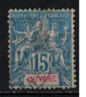 GUYANE      N°  YVERT    35   ( 5 )     OBLITERE       ( O   2/63 ) - Oblitérés