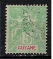 GUYANE      N°  YVERT    43   ( 1 )  OBLITERE       ( O   2/64 ) - Usati