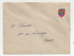 Lettre , Affranchissements Postes , Anjou 4f - 1953-1960