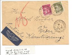 Paris 7.2.38>Wien (ROHRPOST)Paix Yv 284+289 - 1927-1959 Lettres & Documents