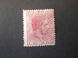 PORTO RICO PUERTO RICO 1885 King Alfonso XII Of Spain - Inscription "PUERTO-RICO" MNG - Porto Rico