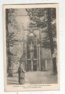 Cp , 86 , LIGUGE ,ancienne église Abbatiale SAINT MARTIN ,entrée De La Façade Ouest , Vierge - Andere & Zonder Classificatie