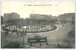 75  PARIS  -  Panorama  De La Place D'italie (  Le TRAMWAY ) - Arrondissement: 13