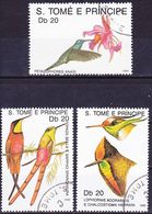 2017-0280 Sao Tomé 1989 Kolibris Mi 112-114 Used O - Colibríes