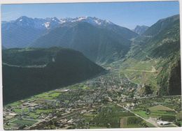 SUISSE,SWITZERLAND,SWISS, HELVETIA,SCHWEIZ,SVIZZERA ,VALAIS, MARTIGNY,STATION THERMALE,VUE PRISE D'AVION,ARPETTE,FORCLAZ - Martigny