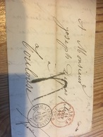 Lettre De Liège Pour Toulouse Avec Cachet Belg-erquelinnes 1856 A Voir - Bureaux De Passage
