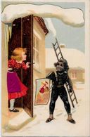 CPA Ramoneur Métier Enfant Fantaisie Non Circulé Gaufré Embossed Tissu - Humorous Cards