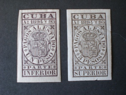 CUBA 1894 TAXE FISCAL Telegraph 1 PESOS - 5 PESOS  MNH -  MHL - Télégraphes