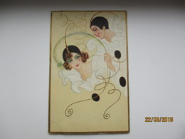 CHIOSTRI ART DECO , PIERROT      , OLD POSTCARD   ,  0 - Chiostri, Carlo