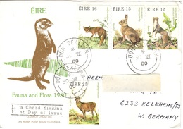 IRL+ Irland 1980 Mi 421-24 FDC Wildtiere - Briefe U. Dokumente