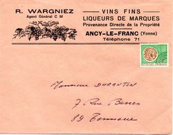 Lettre à Entête R.  Wargniez - Vins Fins - Liqueurs De Marques - France - Wein & Alkohol