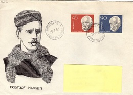 N+ Norwegen 1961 Mi 460-61 Fritjof Nansen (UNIKAT / ÙNICO / PIÉCE UNIQUE) - Briefe U. Dokumente