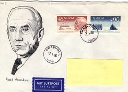 N+ Norwegen 1961 Mi 462-63 Roald Amundsen (UNIKAT / ÙNICO / PIÉCE UNIQUE) - Lettres & Documents