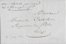 1833 - LETTRE En FRANCHISE De GAP (HAUTES ALPES) => INSPECTEUR Des POSTES à AIX - Civil Frank Covers