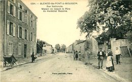 Cpa BLENOD LES PONT A MOUSSON 54 Rue Nationale. Maison Où Naquit Le Père Du Maréchal Bazaine - Other Municipalities