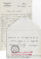 1915 - LETTRE En FRANCHISE Du SECRETAIRE GENERAL CIVIL De La PRESIDENCE De La REPUBLIQUE => EM 4° DIV De CAVALERIE - Cartas Civiles En Franquicia