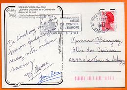 67 STRASBOURG  CONSEIL DE L'EUROPE  1983 Carte Postale N° JJ 857 - Mechanische Stempels (reclame)