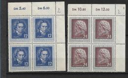 DDRSp138 / Mi.Nr. 300-301, Beethoven 1952, 4-er Einheiten Vom Rechten Oberrand - Ungebraucht