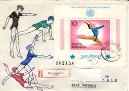 RO+ Rumänien 1968 1973 1976 Mi 2720 3162 3356 Bl. 13 Olympiade Montreal: Bodenturnen (UNIKAT / ÙNICO / PIÉCE UNIQUE) - Storia Postale