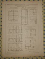 Plan De Maisons Ouvrières De Küchen. Wurtemberg. 1869 - Travaux Publics