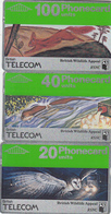 BT -  Phonecard Set 3  'Wildlife' - Superb Fine Used Condition - BT Herdenkingsuitgaven