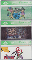 BT -  Phonecard Set 3  'Blue Peter' - Superb Fine Used Condition - BT Commemorative Issues