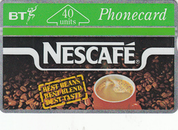 BT  Phonecard - Nescafe 40unit - Superb Fine Used Condition - BT Emissions Commémoratives