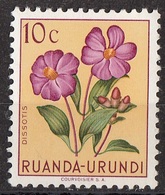 Ruanda Urundi 1953 Sc. 114 Fiori Flowers  Dissotis Nuovo MNH - Nuevos