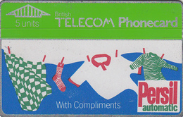 BT  Phonecard - Persil 5unit - Superb Fine Used Condition - BT Emissions Commémoratives