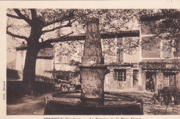 84. BONNIEUX. CPA SEPIA. LA FONTAINE DE LA PLACE CARNOT VERSION PEU COURANTE - Bonnieux