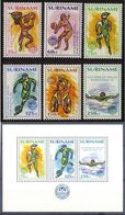 SURINAME 1992 - OLYMPICS BARCELONA - YVERT Nº 1255-1260 + HB 62 - MICHEL 1407-1412 + BLOCK 58 - SCOTT 919-924 + SS 922a - Unused Stamps