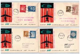4 Lettres SAS Années 50. - Covers & Documents