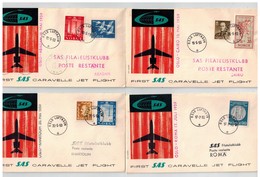 4 Lettres SAS Années 50. - Storia Postale