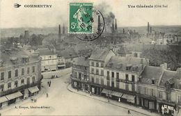 Delcampe - - Allier -ref-C65 - Commentry - Vue Generale Cote Sud - Petit Plan Magasins - Carte Bon Etat - - Commentry