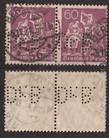 Germania 1921 Sc. 144 Perf. 14  Iron Workers  Perforè Perfin  Perforato Used Germany Reich - Perfins