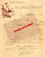 75- PARIS- RARE LETTRE MANUSCRITE SIGNEE HENRI LAAS -EMILE PECAUD-16 RUE PIERRE LEVEE-IMPRIMERIE IMPRIMEUR-1905 - Drukkerij & Papieren