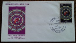 CONGO - FDC 1970 - YT Aérien N°107 - Vitraux De La Cathédrale De Brazzaville - FDC