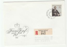1976 Registered LIECHTENSTEIN FDC Stamps Royalty Cover - Covers & Documents