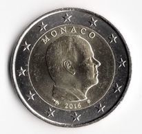 **2 EUROS  MONACO 2016  ALBERT II TRANCHE B /  Piece Peu Circulée ( Quasi Neuve )  ** - Monaco