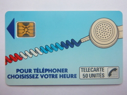 France - Télécarte Cordons - SC4ON - 50 Unités - Fond Bleu SE Offset Texte 4 Lignes 7 Sous E Petite Flèche - Utilisée - Telefonschnur (Cordon)
