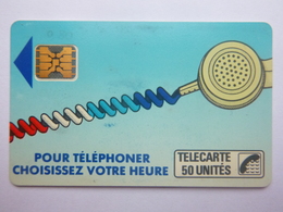France - Télécarte Cordons - SC5OB - 50 Unités - Fond Bleu 1/2 SE Offset Texte 4 Lignes 7 Sous E GF - Utilisée - Cordons'