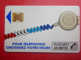 France - Télécarte Cordons - SC4OB - 50 Unités - Blanc SE Sérigraphie P7 Texte 4 Lignes Cadre N° En Pointillé - Utilisée - Telefonschnur (Cordon)