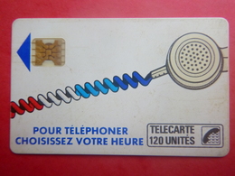 France - Télécarte Cordons - SC4OB - 120 Unités - Fond Blanc SE Sérigraphie Texte 4 Lignes - Utilisée - Telefonschnur (Cordon)