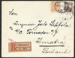 DENMARK 1922 Registered Cover To Imatra, Finland...........................49277 - Cartoline Maximum