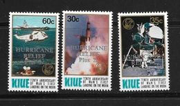 NIUE 1980 1er HOMME SUR LA LUNE SURCHARGES  YVERT N°261-266-272  NEUF MNH**​ - Oceania