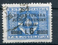 Litorale Sloveno (1947) - 6 Lire Su 0,50 D. (usato) - Ocu. Yugoslava: Litoral Esloveno