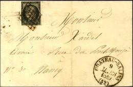 Grille / N° 3 (filet Gauche Effleuré) Càd T 13 CHATEAU-SALINS (52) Sur Lettre Avec Texte Pour Nancy. 1849. - TB / SUP. - - 1849-1850 Ceres