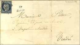 PC 452 / N° 4 Cursive 79 / Bouin Sur Lettre Pour Napoléon Vendée. Au Verso, Càd D'arrivée 1853. - TB / SUP. - R. - 1849-1850 Ceres